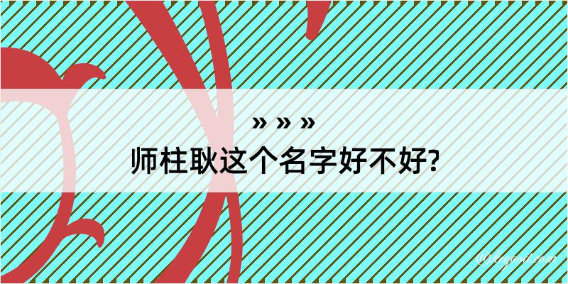 师柱耿这个名字好不好?