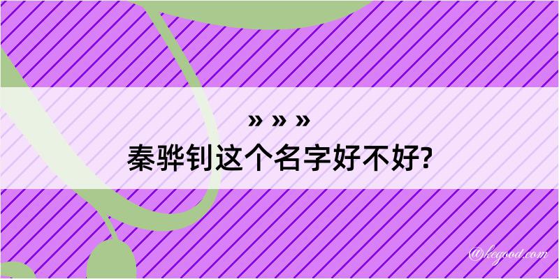 秦骅钊这个名字好不好?