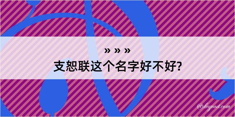 支恕联这个名字好不好?