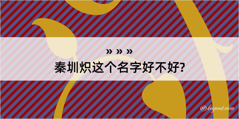 秦圳炽这个名字好不好?