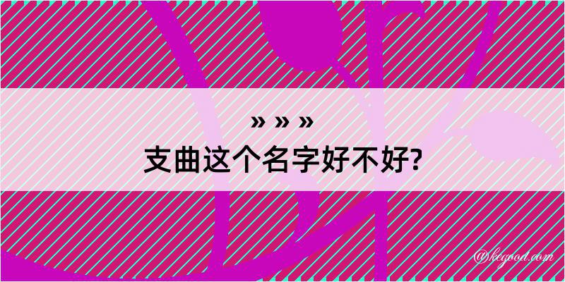 支曲这个名字好不好?