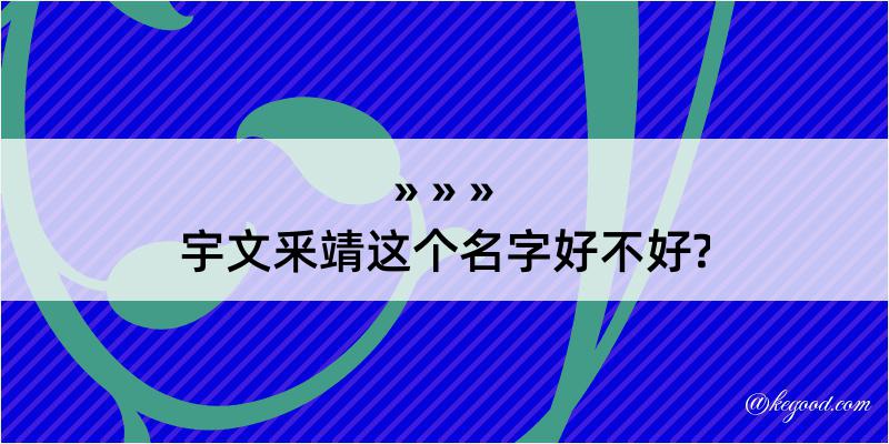 宇文釆靖这个名字好不好?