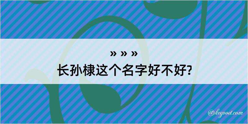 长孙棣这个名字好不好?