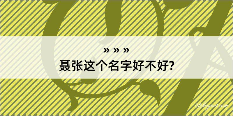 聂张这个名字好不好?