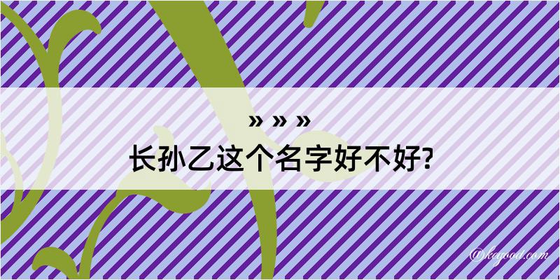 长孙乙这个名字好不好?