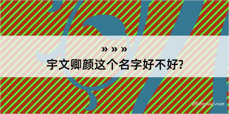 宇文卿颜这个名字好不好?