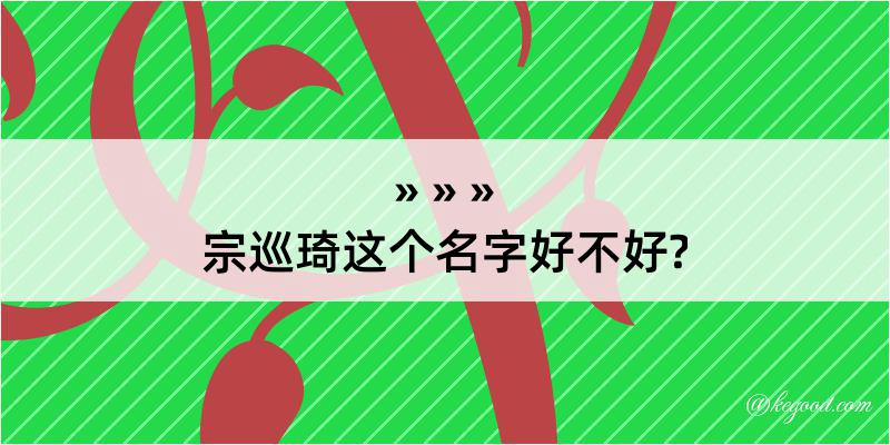 宗巡琦这个名字好不好?