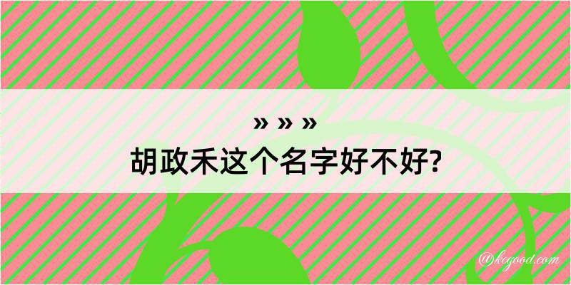 胡政禾这个名字好不好?