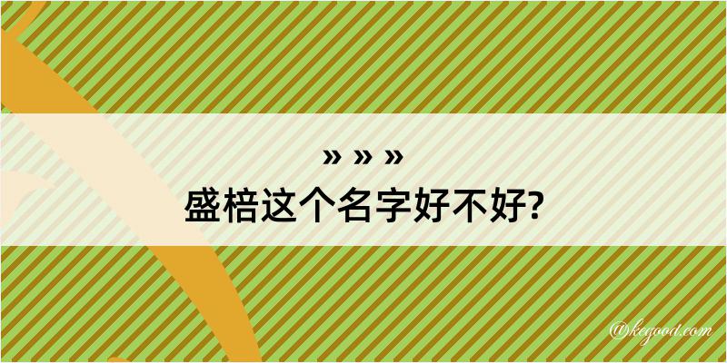 盛棓这个名字好不好?