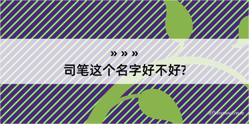 司笔这个名字好不好?