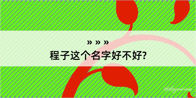 程子这个名字好不好?