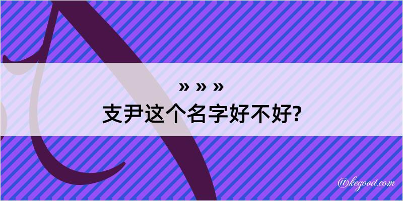 支尹这个名字好不好?