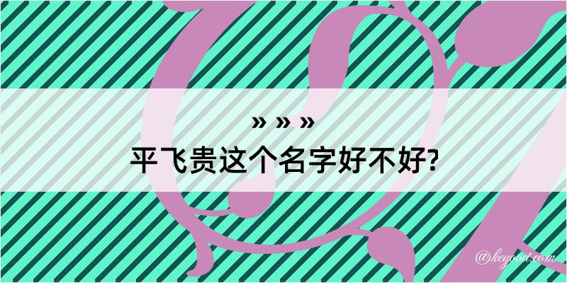 平飞贵这个名字好不好?