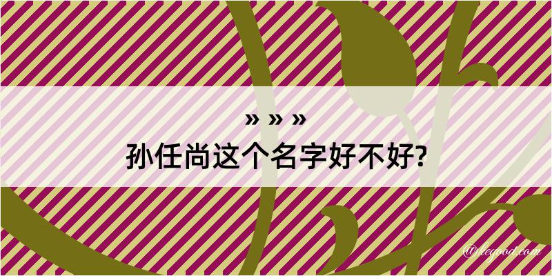 孙任尚这个名字好不好?