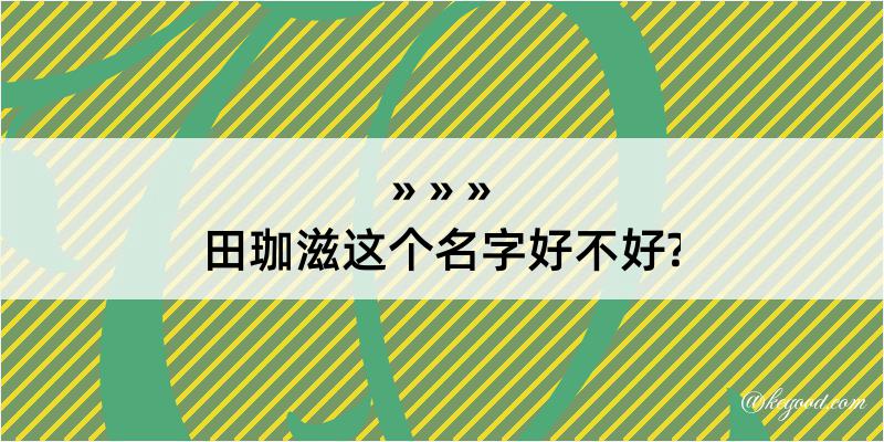 田珈滋这个名字好不好?