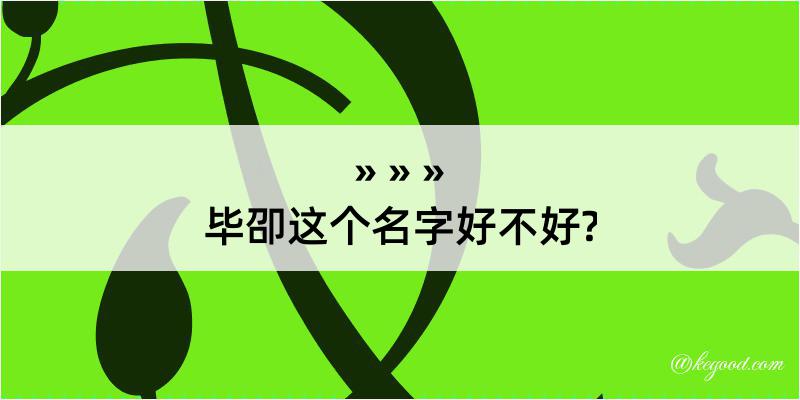 毕卲这个名字好不好?