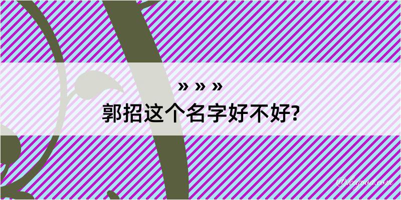 郭招这个名字好不好?