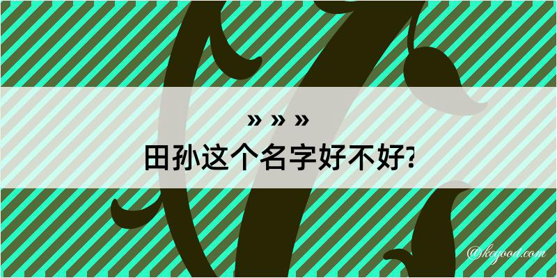 田孙这个名字好不好?