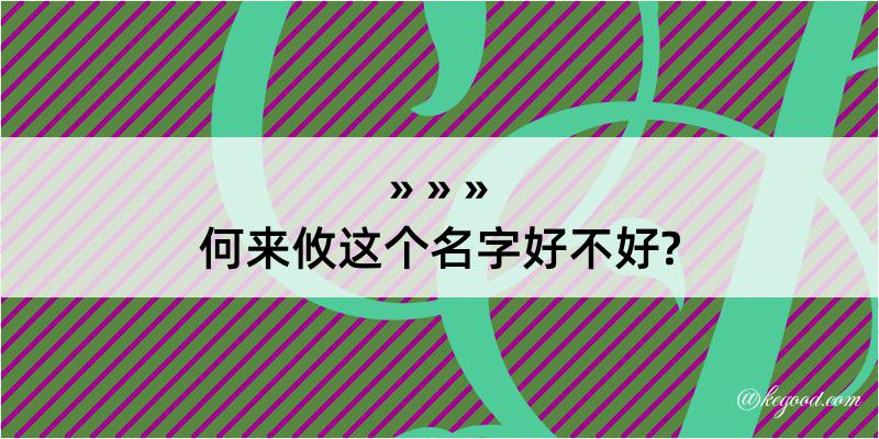 何来攸这个名字好不好?