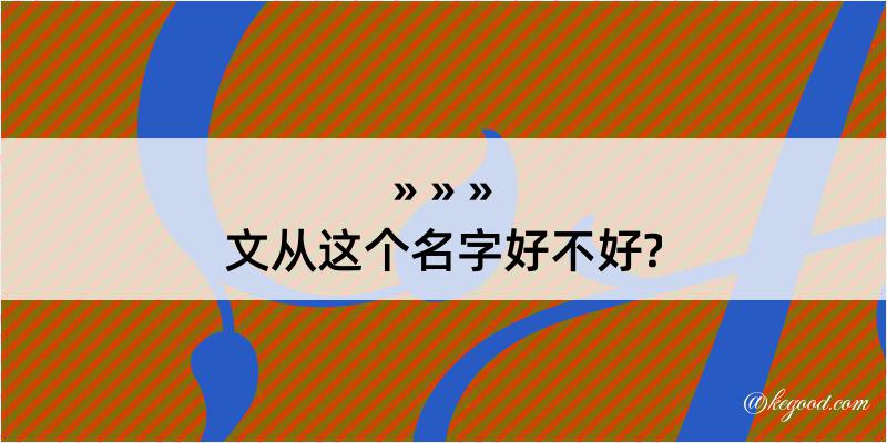 文从这个名字好不好?