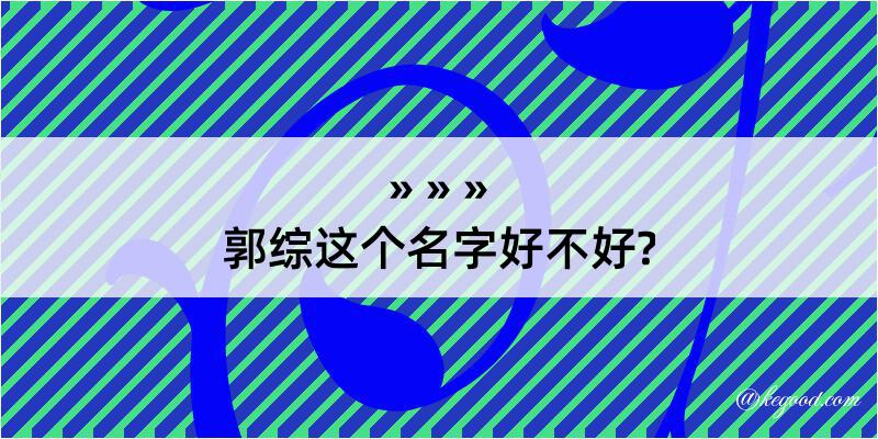 郭综这个名字好不好?