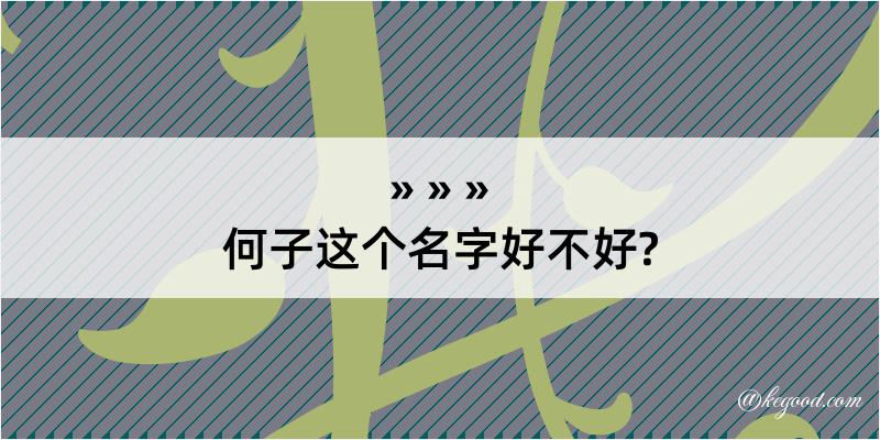 何子这个名字好不好?