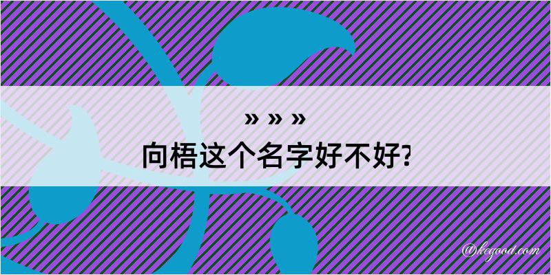 向梧这个名字好不好?