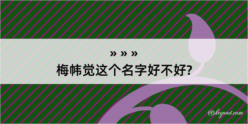 梅帏觉这个名字好不好?