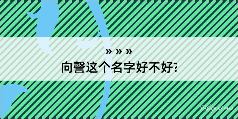 向謦这个名字好不好?