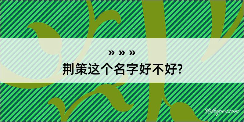 荆策这个名字好不好?