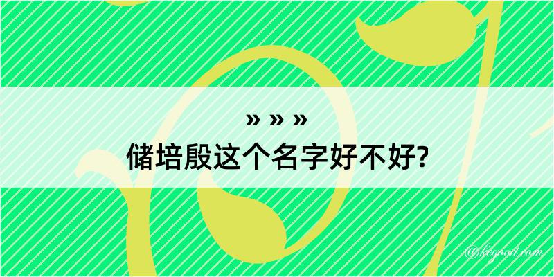 储培殷这个名字好不好?