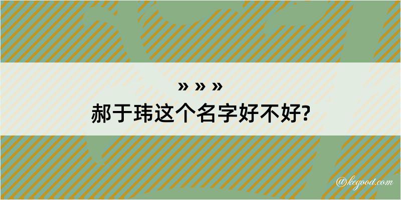 郝于玮这个名字好不好?