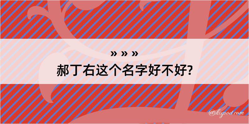 郝丁右这个名字好不好?