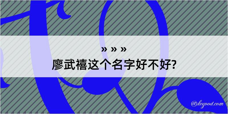 廖武禧这个名字好不好?