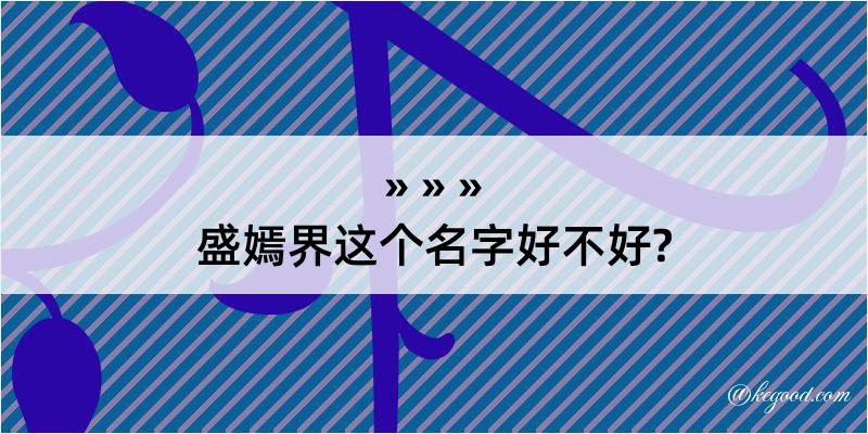 盛嫣界这个名字好不好?