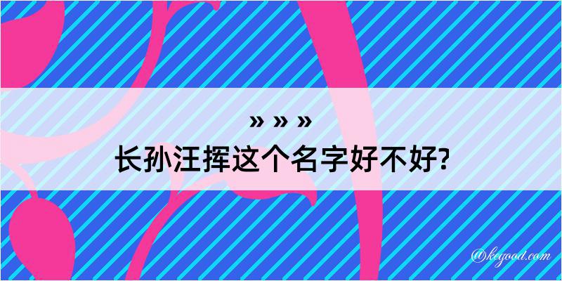 长孙汪挥这个名字好不好?