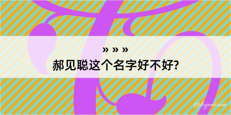 郝见聪这个名字好不好?