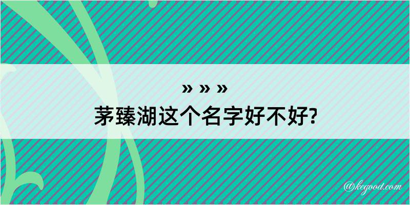 茅臻湖这个名字好不好?