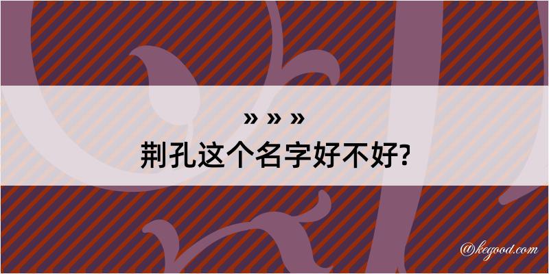 荆孔这个名字好不好?