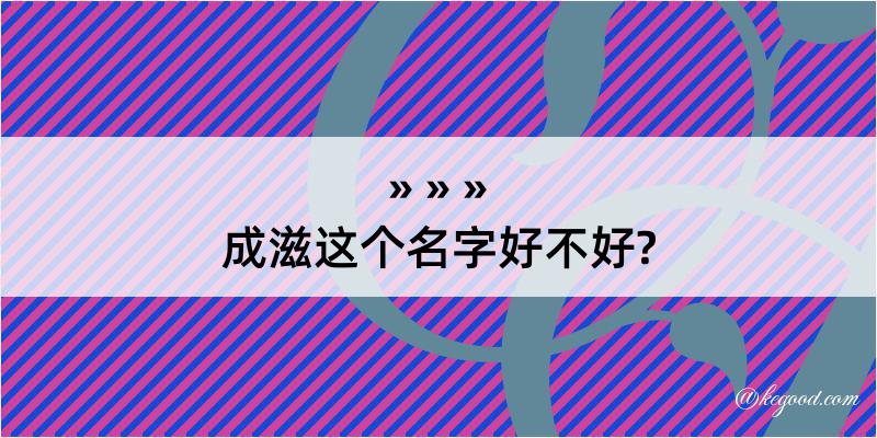 成滋这个名字好不好?