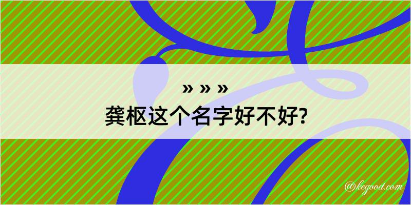 龚枢这个名字好不好?