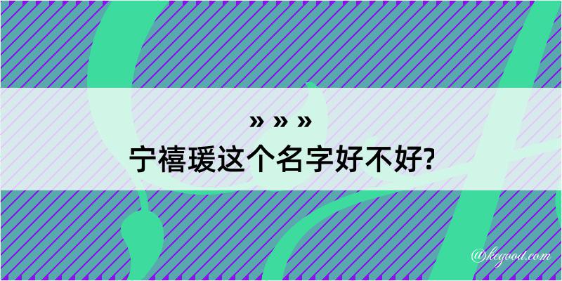 宁禧瑗这个名字好不好?