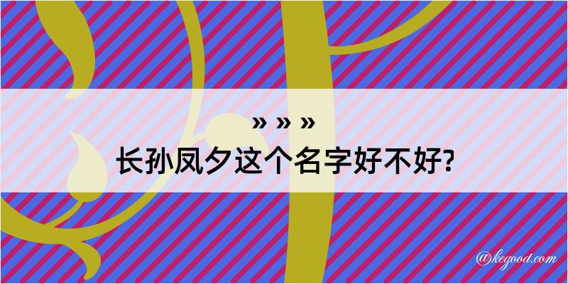 长孙凤夕这个名字好不好?