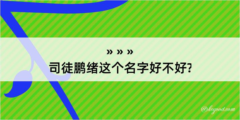 司徒鹏绪这个名字好不好?