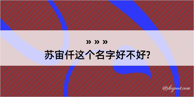 苏宙仟这个名字好不好?