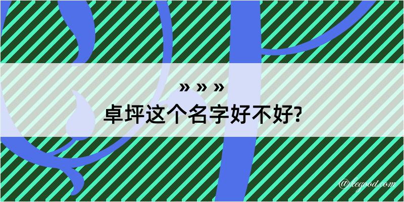 卓坪这个名字好不好?