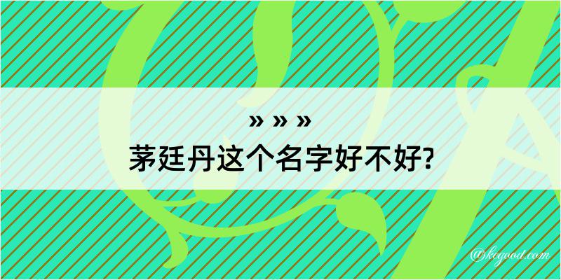 茅廷丹这个名字好不好?