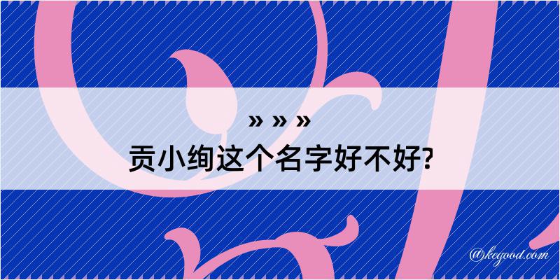 贡小绚这个名字好不好?