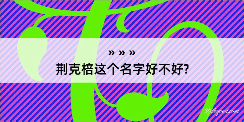 荆克棓这个名字好不好?