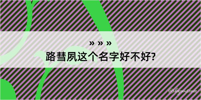 路彗夙这个名字好不好?